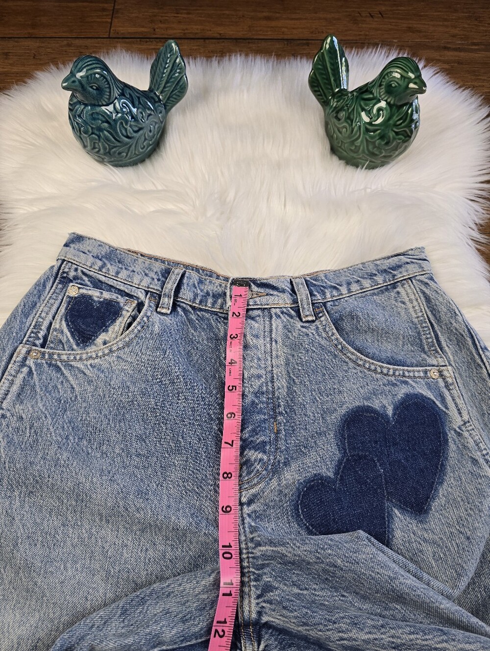 Free People We The Free People Heart Shadow  Barrel Good Luck Jeans 27 - Picture 7 of 14